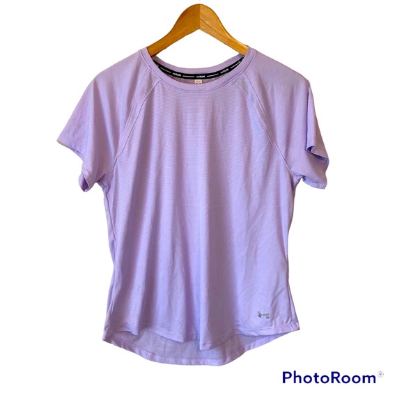 Under Armour Tops - Under Armor Reflective Running Shirt Women’s Size Large Purple